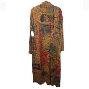 INoah Duster Cardigan Woman Sz XL Tango Long Sweater Jacket Artsy Boho USA Nwt